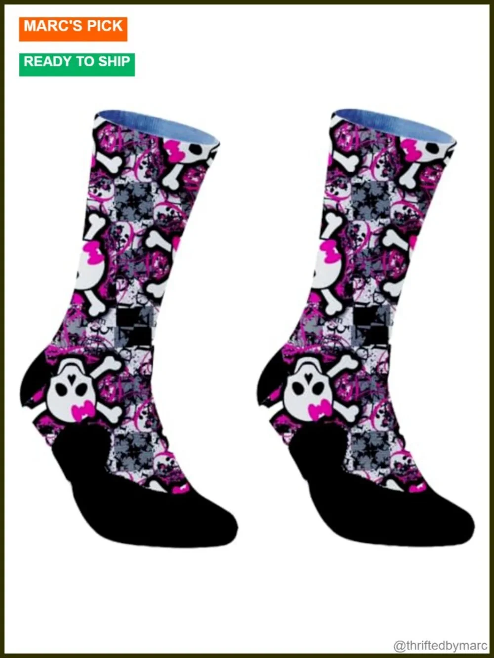 Funny Novelty Socks Crazy Patterned Graffiti Geometric Unisex Mid-Calf High